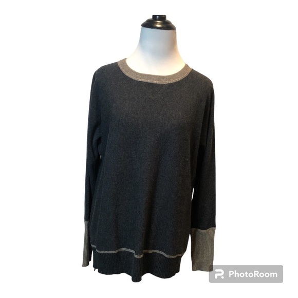 Kinross Cashmere Gray Pullover Sweater Size XS - Picture 1 of 5